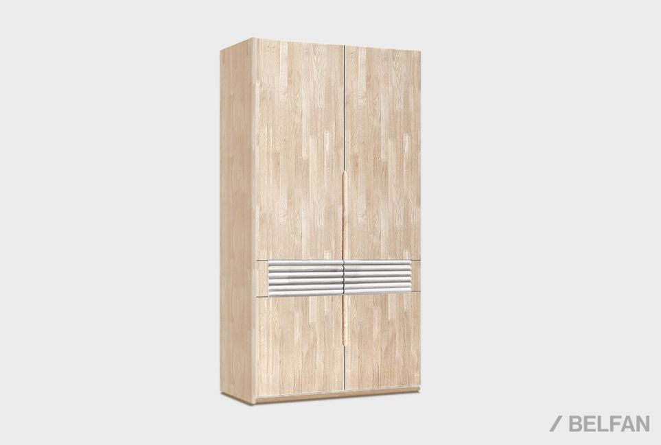 Шкаф для одежды 2-х дверный "Уоллстрит" массив дуба, МДФ 1