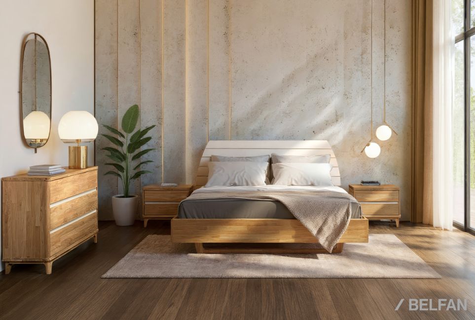 Тумба прикроватная "Уоллстрит" массив дуба, МДФ 6