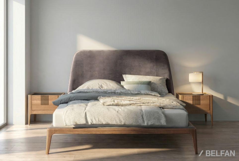 Кровать "Бергамо" (мягкое изголовье) массив дуба 6