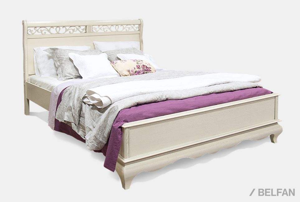 Кровать "Тэфи" (низкое изножье) массив и шпон дуба 1