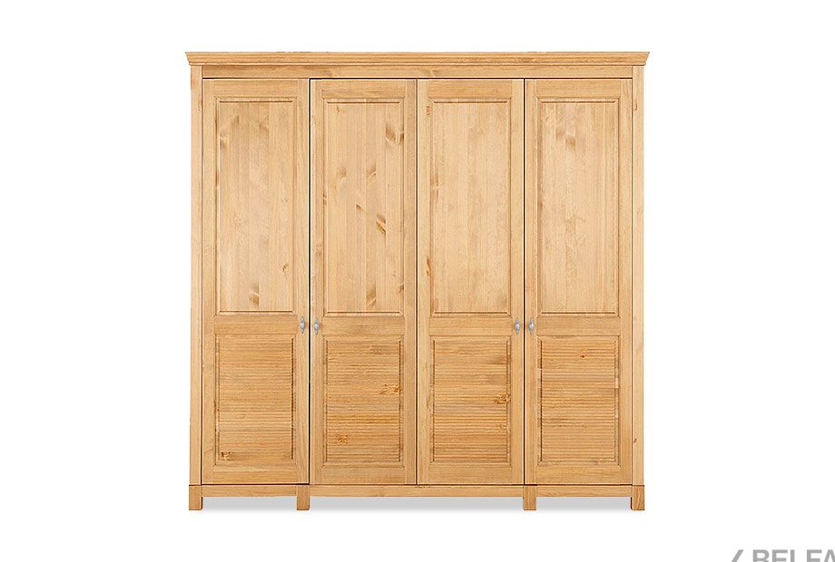 Шкаф для одежды 4-х дв. "Рауна" 40 массив сосны 2