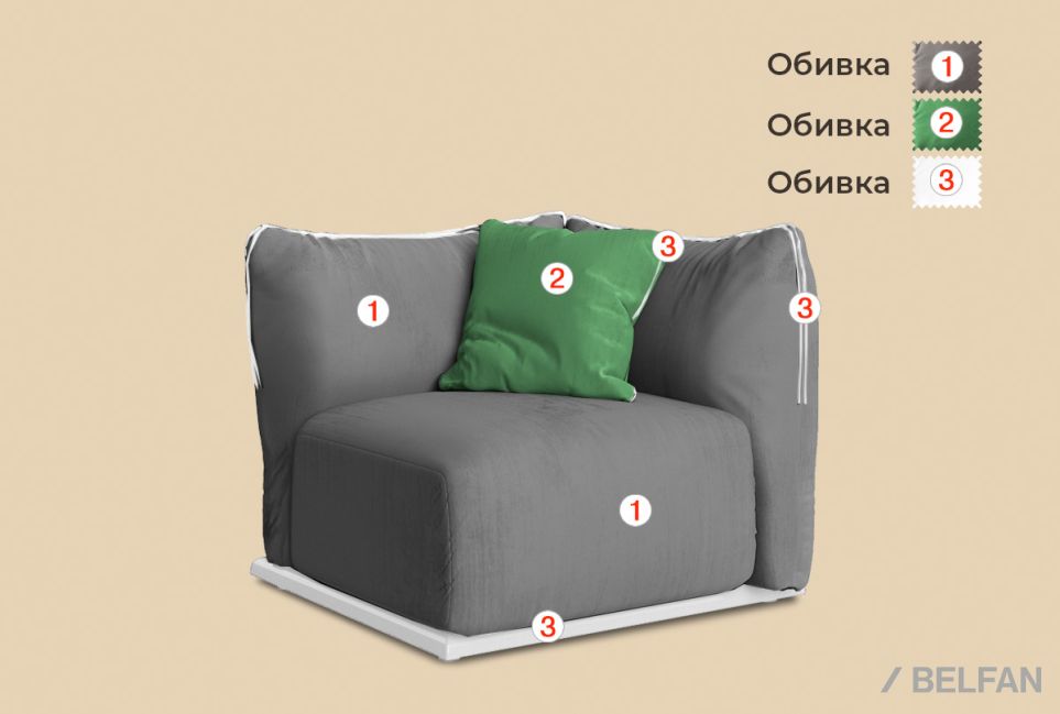 "Ферре" секция угловая 2