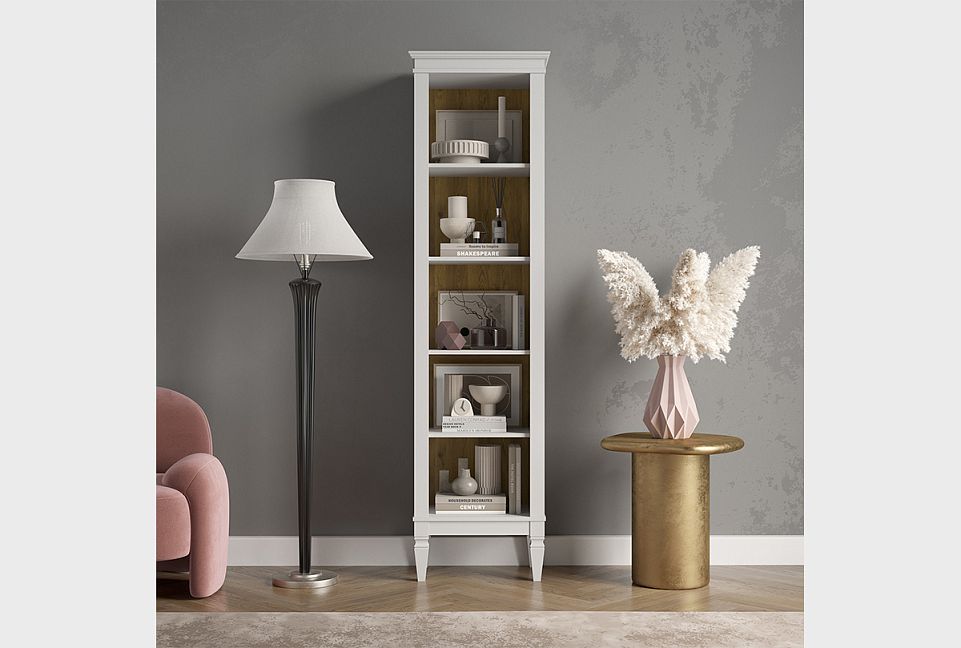 Стеллаж "Ольса-С" 100; белый лак