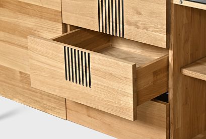 Тумба "Бергамо" 3 (с ящиками); дуб натуральный