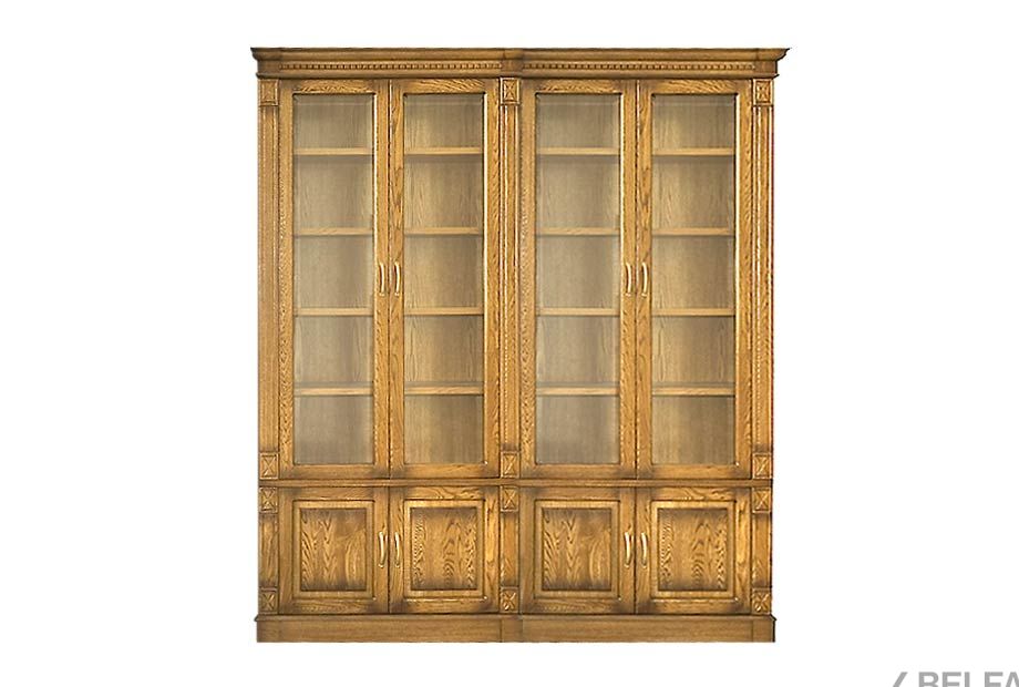 Набор мебели для библиотеки "Верди Люкс 4" массив и шпон дуба 1