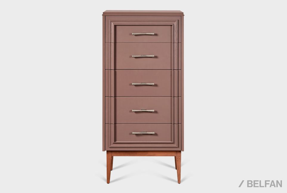 Комод "Сакраменто" 5 (высокий) массив и шпон дуба, МДФ 5