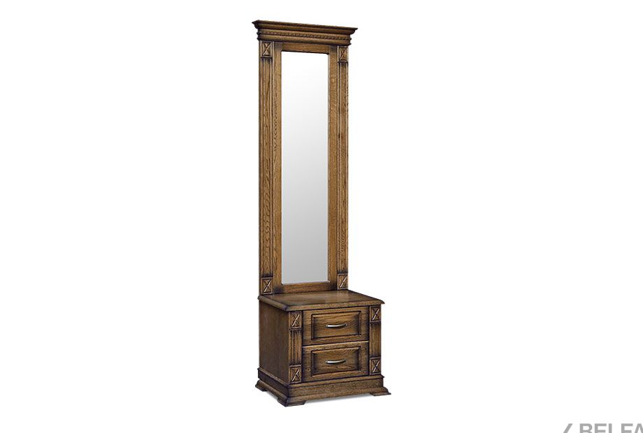 Тумба с зеркалом "Верди Люкс" массив и шпон дуба 1