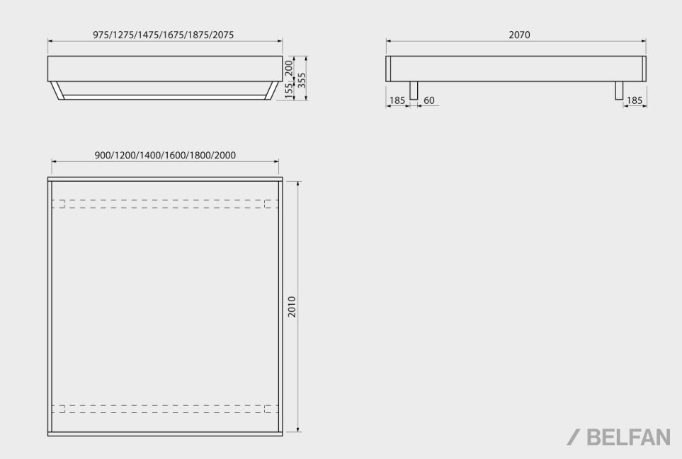 Кровать "Уоллстрит" (без изголовья) массив дуба 4