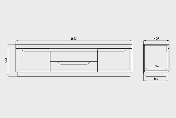 Тумба под ТВ "Бремен" 180 массив дуба 7