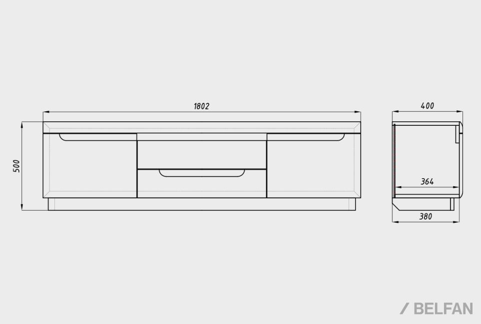 Тумба под ТВ "Бремен" 180 массив дуба 6