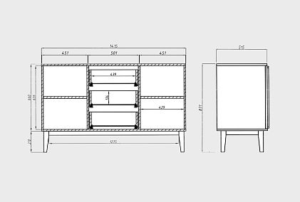 Тумба 3-х секционная "Чикаго"