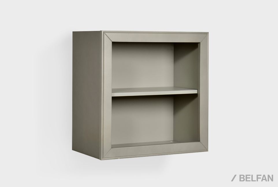 Шкаф навесной открытый "Оливия" массив и шпон ольхи 1