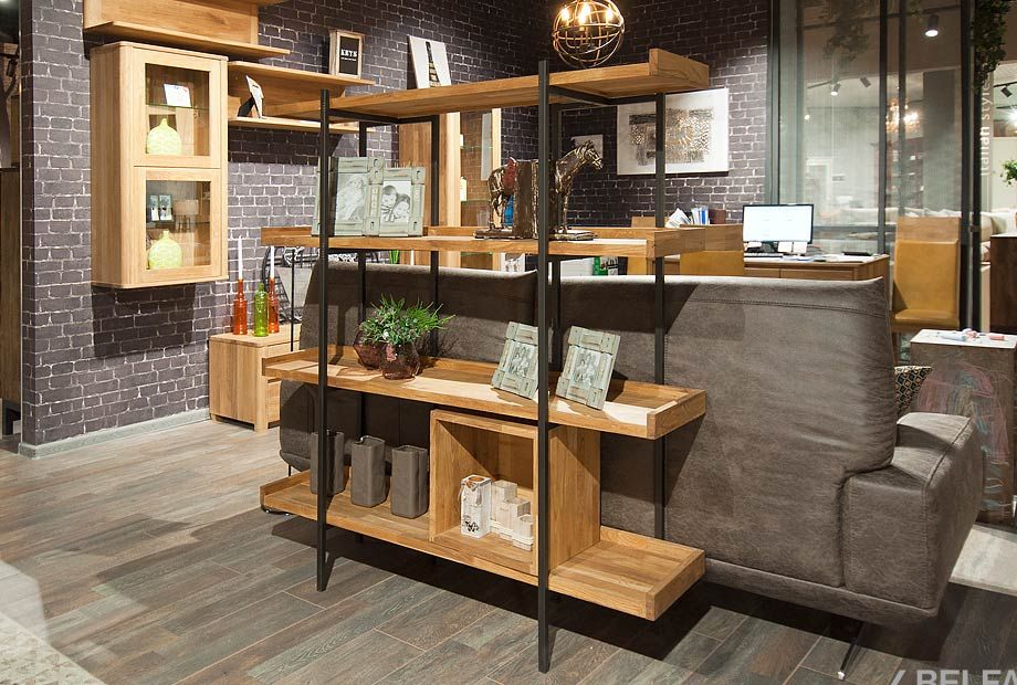 Модуль для стеллажей открытых "Cube Design" массив дуба 3