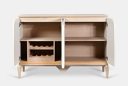 Тумба "Алекса"; *ММ-345-06; айвори+жемчужный дуб, золотая патина