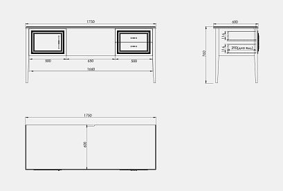 Стол письменный "Сакраменто" (2 тумбы); *А-016.13-2; марципан