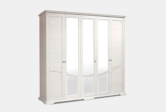 Шкаф для одежды 5-ти дв. "Лика" (с зеркалом) массив и шпон дуба 3