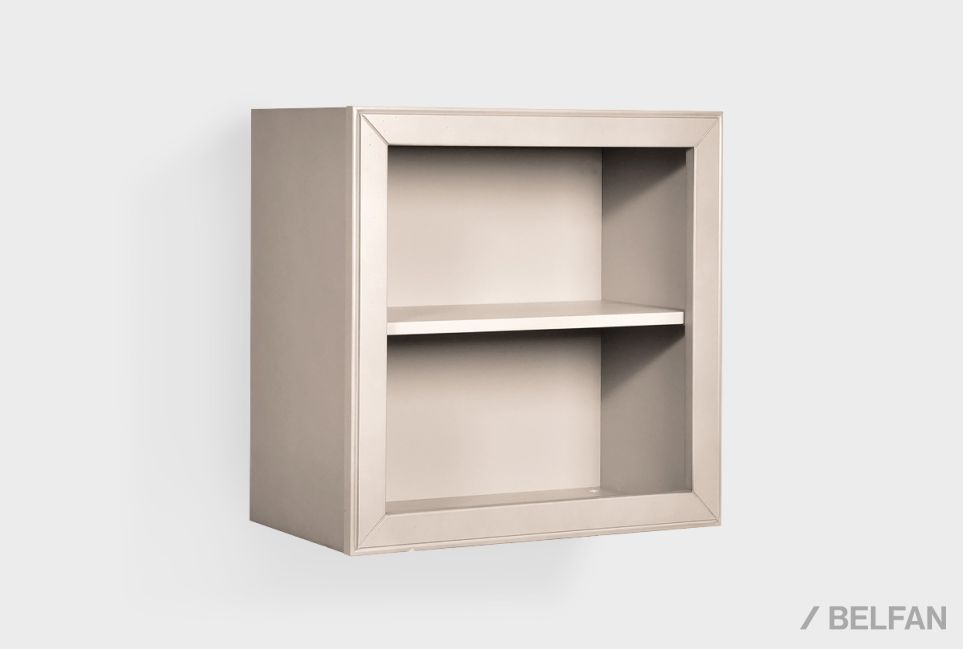 Шкаф навесной открытый "Оливия" массив и шпон ольхи 1