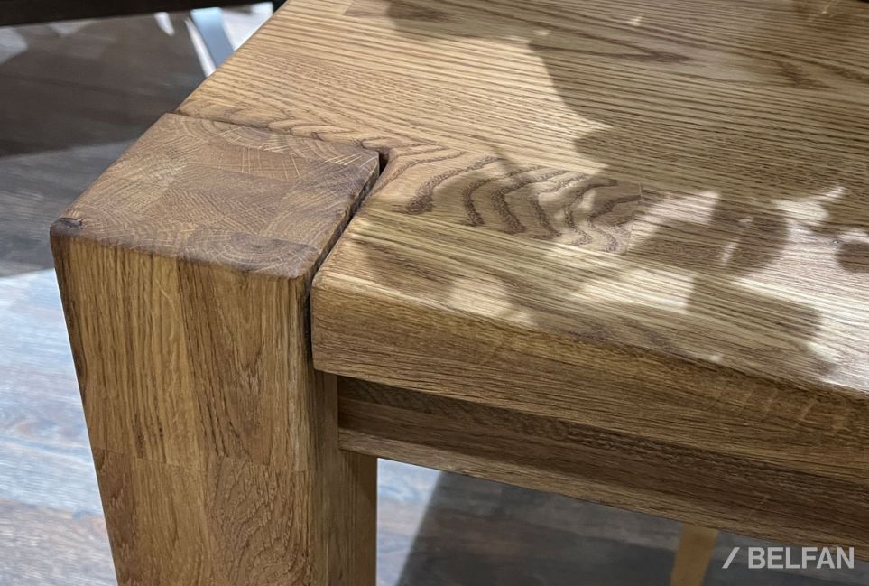 Стол обеденный "Берген" П-01 (сечение опор 90х90) массив дуба 5