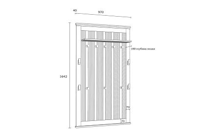 Вешалка настенная "Рандеву" 160