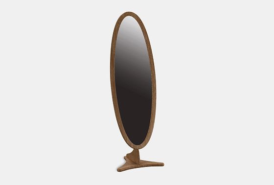 Зеркало напольное "Флерон" массив и шпон дуба 2