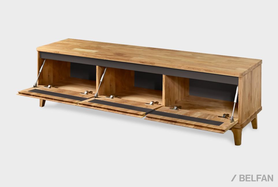 Тумба под ТВ "Уоллстрит" 170 массив дуба, МДФ 4