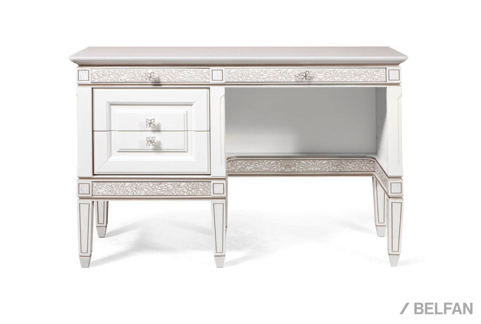 Стол письменный "Сиена" (тумба слева) массив и шпон дуба, МДФ 1