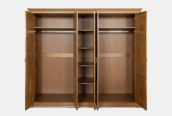 Шкаф 5-ти дверный "Верди Люкс" массив и шпон дуба 3