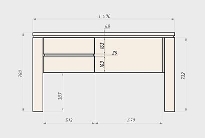 Стол письменный "Берген" В; *ВМФ-6122 Ф; бейц масло