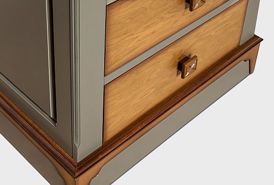 Комод высокий "Бриансон" массив и шпон дуба, МДФ 4