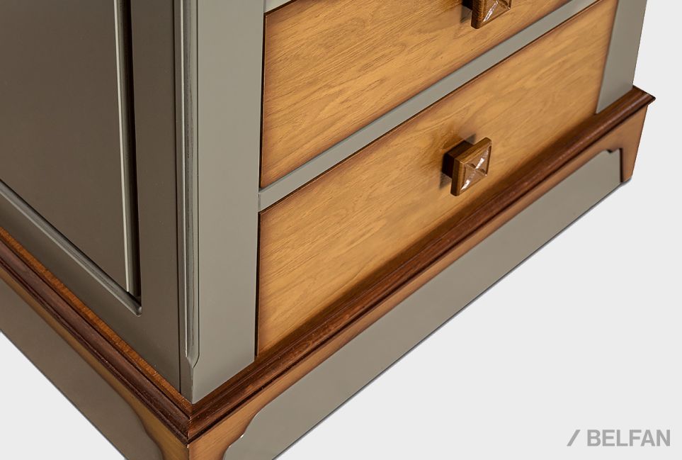 Комод высокий "Бриансон" массив и шпон дуба, МДФ 3