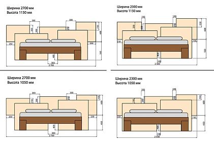 Кровать "Берген" 160 (с подсветкой)