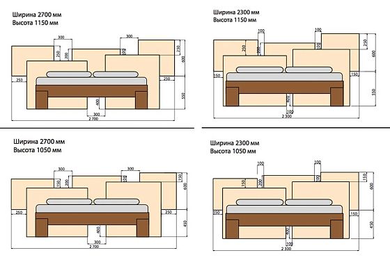 Кровать "Берген" 160 (с подсветкой) шпон дуба 5