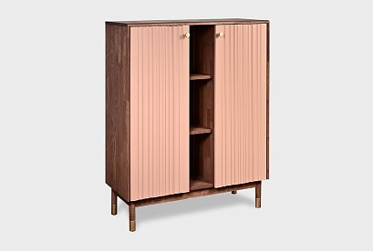 Тумба высокая "Меридиан"; *А-017.184; к-шоколадный дуб, ф-дымчатая роза