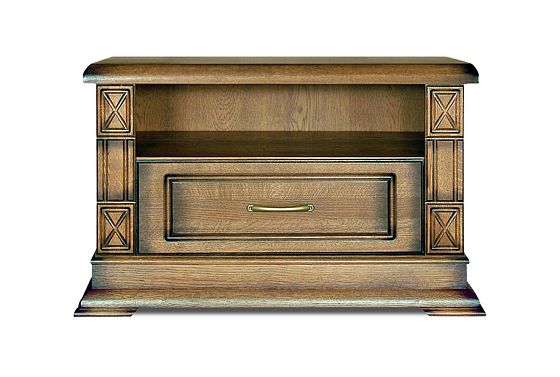 Тумба под ТВ "Верди Люкс ТВ1" массив и шпон дуба 2