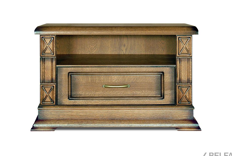 Тумба под ТВ "Верди Люкс ТВ1" массив и шпон дуба 1