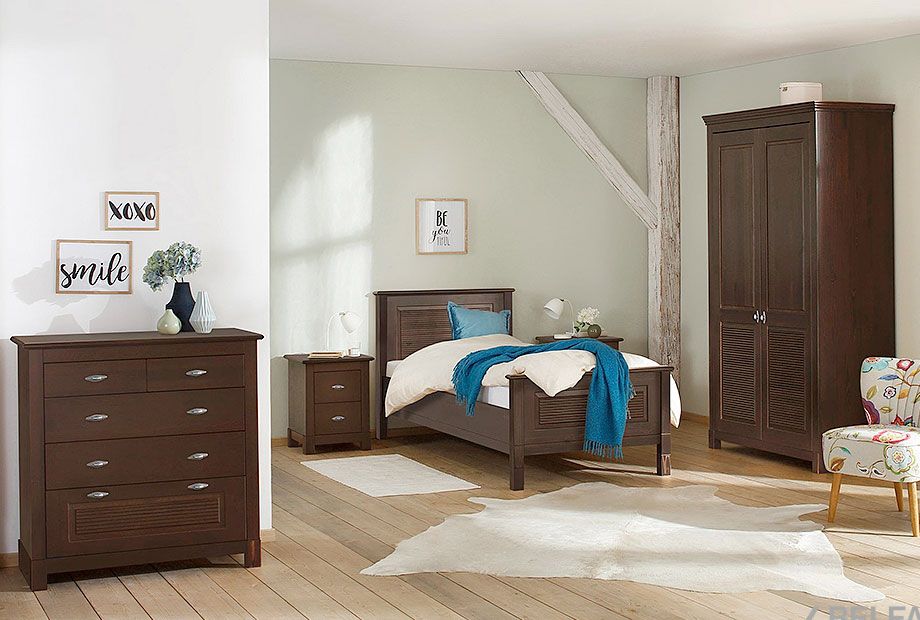 Шкаф для одежды 2-х дв. "Рауна" 20 массив сосны 4