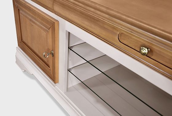 Тумба под ТВ "Оливия" массив и шпон ольхи 10