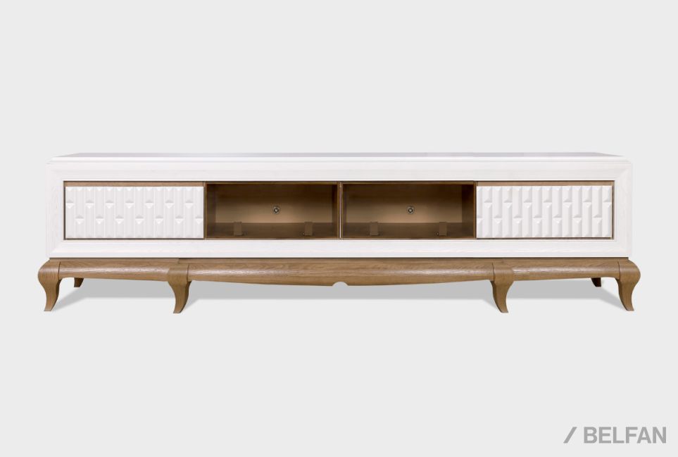 Тумба под ТВ 4-х секционная "Армония" массив и шпон дуба 1