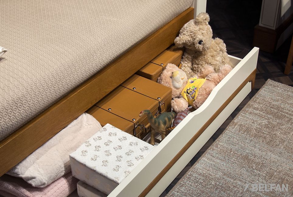 Кровать-диван под два матраса "Бриансон" массив и шпон дуба, МДФ 3