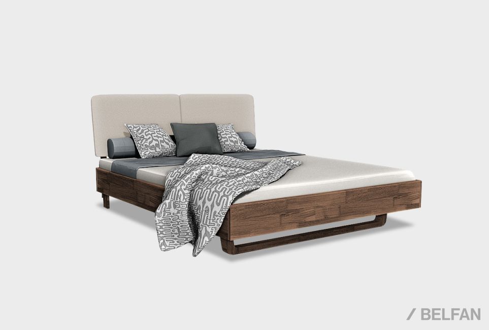 Кровать "Уоллстрит" (мягкое изголовье) массив дуба 1