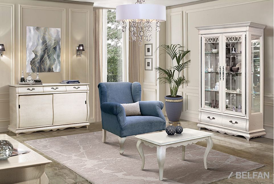 Шкаф с витриной 2-х дверный "Тэфи" массив и шпон дуба 5