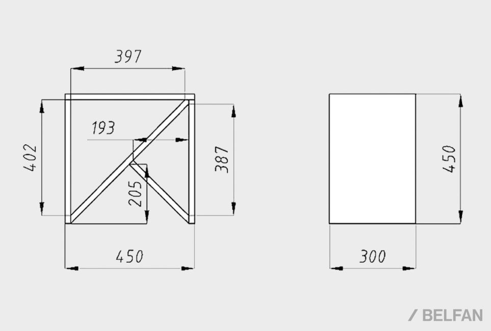 Стол прикроватный "Арт" Д массив дуба 4