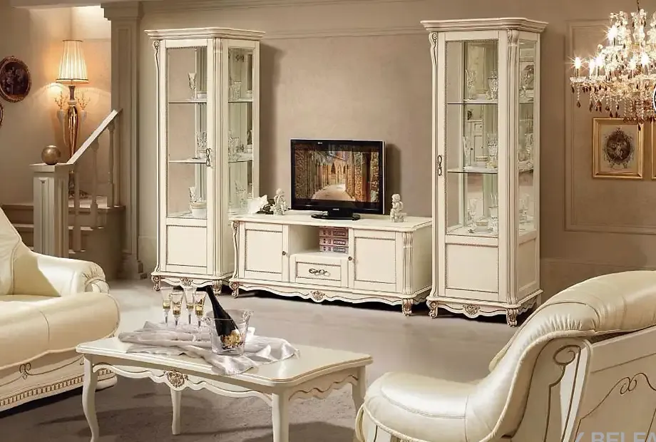 Гостиная «Алези» #1 слоновая кость с золочением
