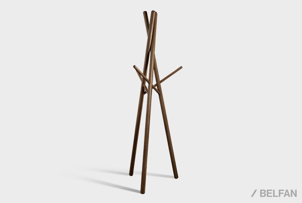 Вешалка напольная "Арт" массив дуба 1