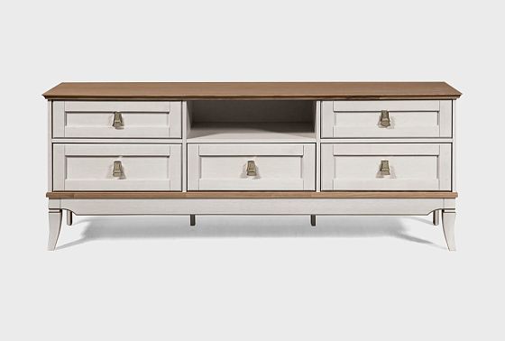 Тумба под ТВ "Стюарт" (с нишей) массив и шпон дуба 5