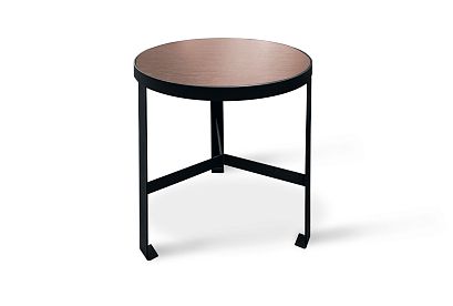 Стол журнальный "Collin" (круглый) малый; А-016.345; металл черный; Кашемир