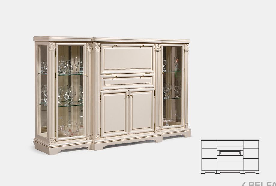 Тумба "Престиж" массив и шпон берёзы 3