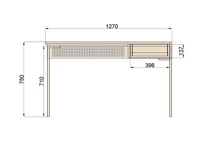 Стол письменный "Cube Design" (1 ящик)