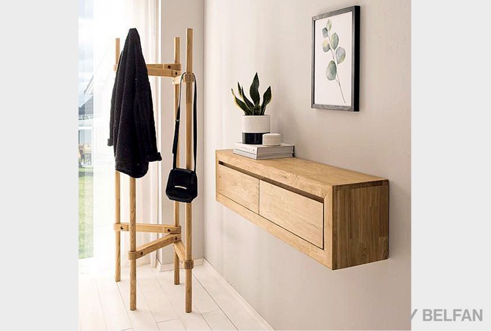 Вешалка напольная "Арт" (складная) массив дуба 3