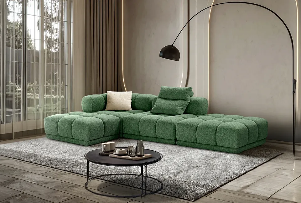 "Киото" диван с оттоманкой; нераскл.; 16+90+10+18; начальная группа ткани